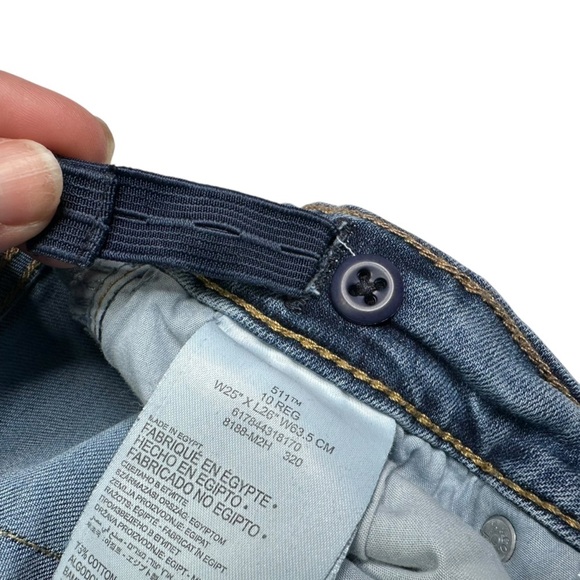 Levi's Boys 511 Slim Fit Denim Blue Jeans Size 10 - Picture 8 of 13